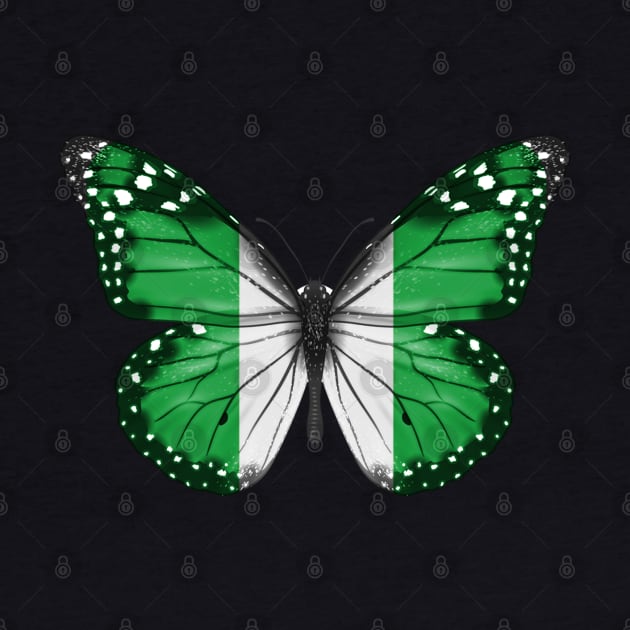 Nigerian Flag  Butterfly - Gift for Nigerian From Nigeria by Country Flags